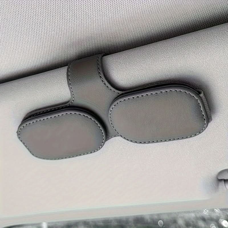 Magnetic PU Leather Car Visor Glasses Holder
