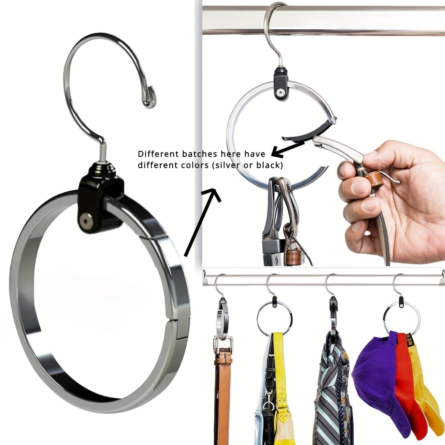 Versatile 360° Rotating Hanger – Space-Saving Organizer