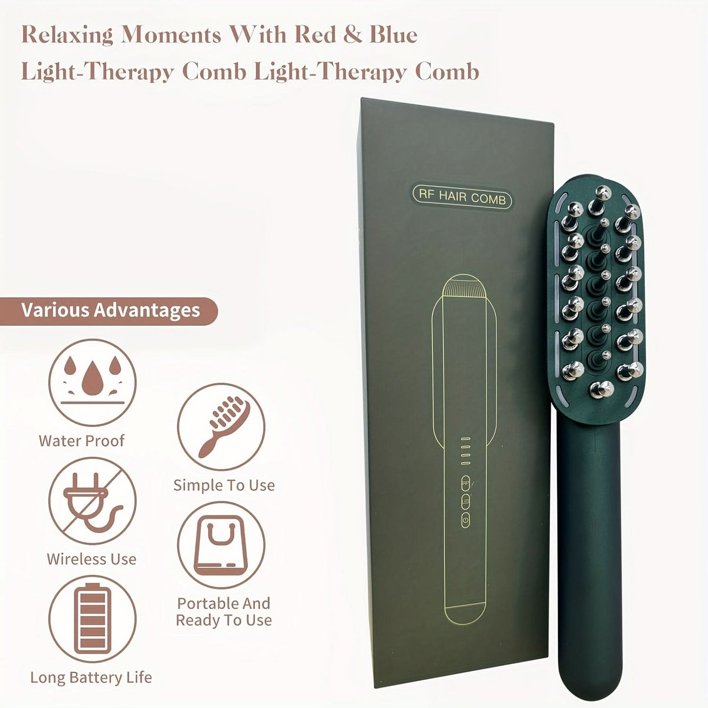 USB Rechargeable Hair Oil Applicator Comb