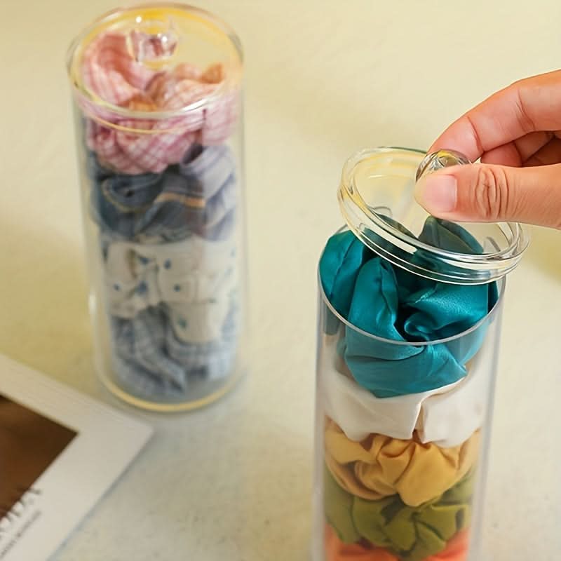 Transparent Acrylic Hairband and Makeup Organizer Box