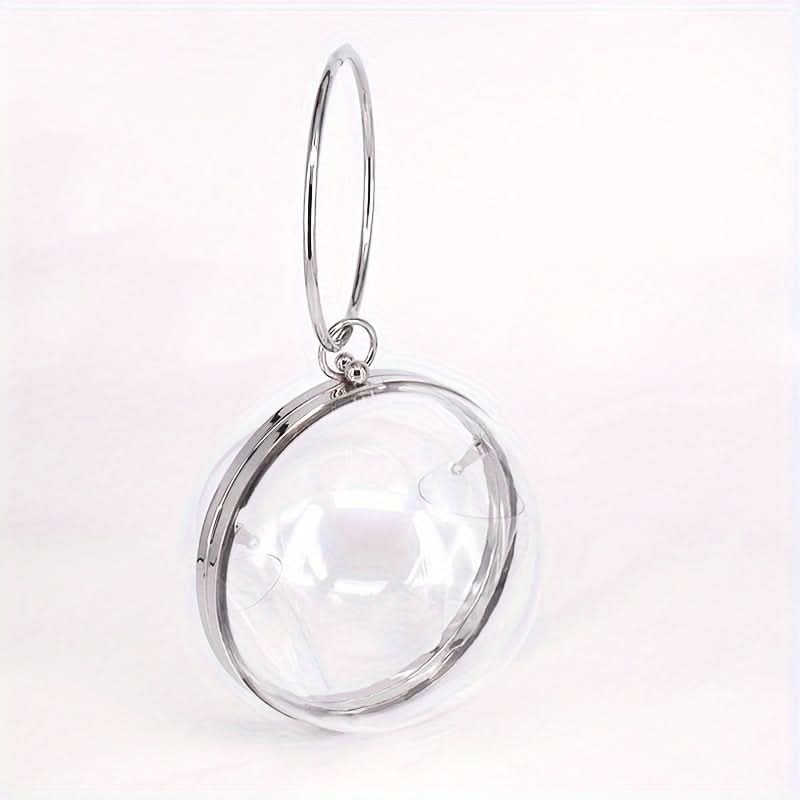 Transparent Acrylic Ball Clutch Crossbody Bag