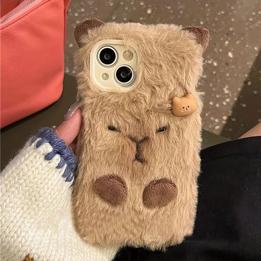 Cute Plush Capybara iPhone Case Cover