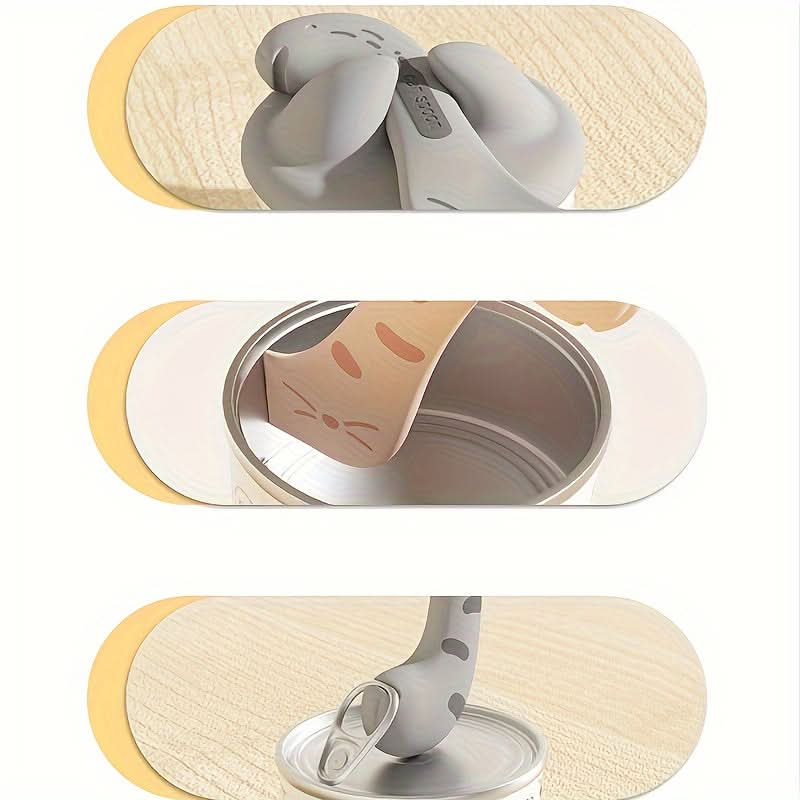 2pcs Silicone Pet Food Spoon & Opener