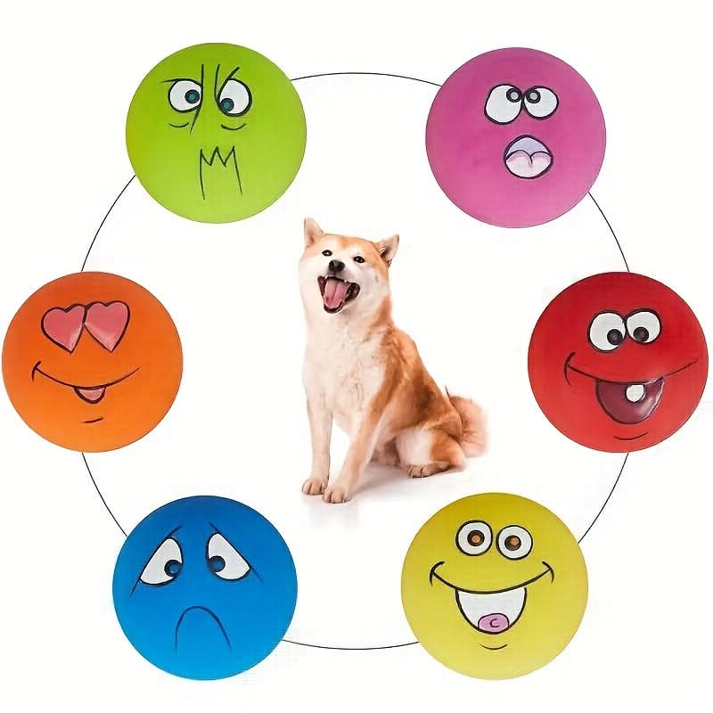 6-Pack Interactive Squeaky Dog Ball Toys