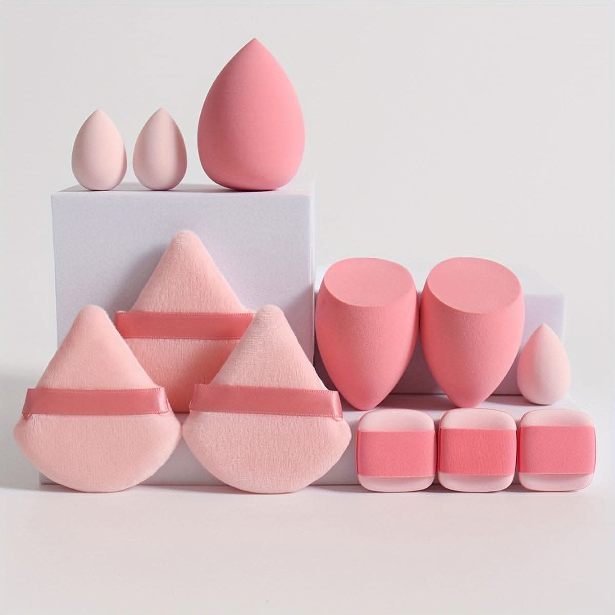 12-Piece Makeup Sponge Puff Set for All Skin Types