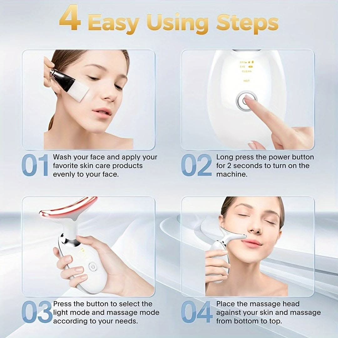 Neck & Face Skin Massager – Portable USB Charging Electric Facial Massage Tool