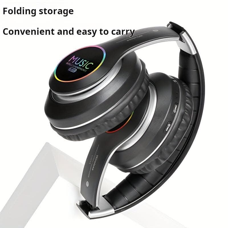 Wireless Headphones with Deep Bass - Lightweight, Foldable Earbuds