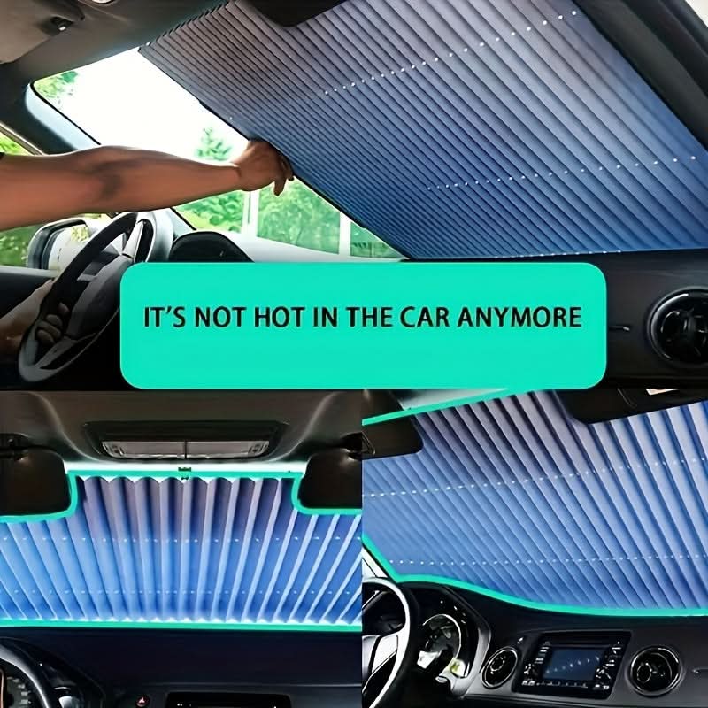 Retractable Car Windshield Sunshade – Foldable UV & Heat Blocker
