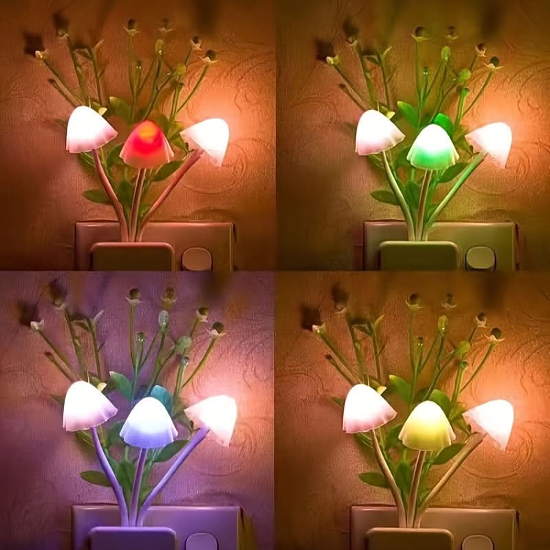Intelligent LED Mushroom Night Light – Auto Shut-Off, Aesthetic Room Decor