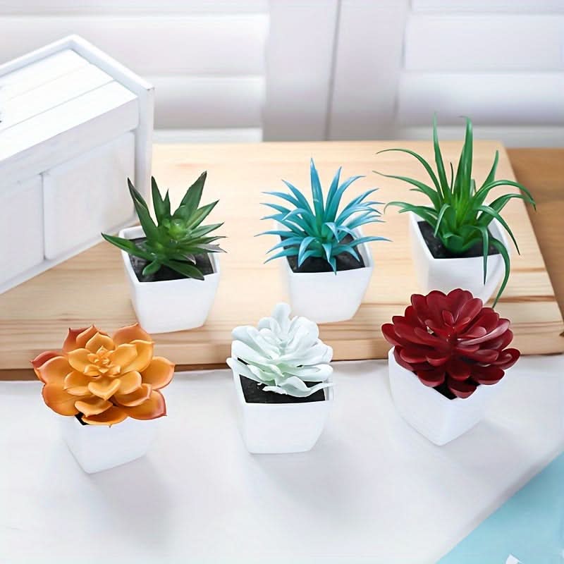 6pcs Vibrant Artificial Flower Set – Realistic Decor for Home & Office