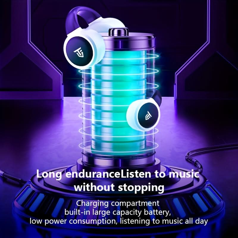 Wireless 5.3 Earbuds with Clip-On Design, Hi-Fi Stereo Sound