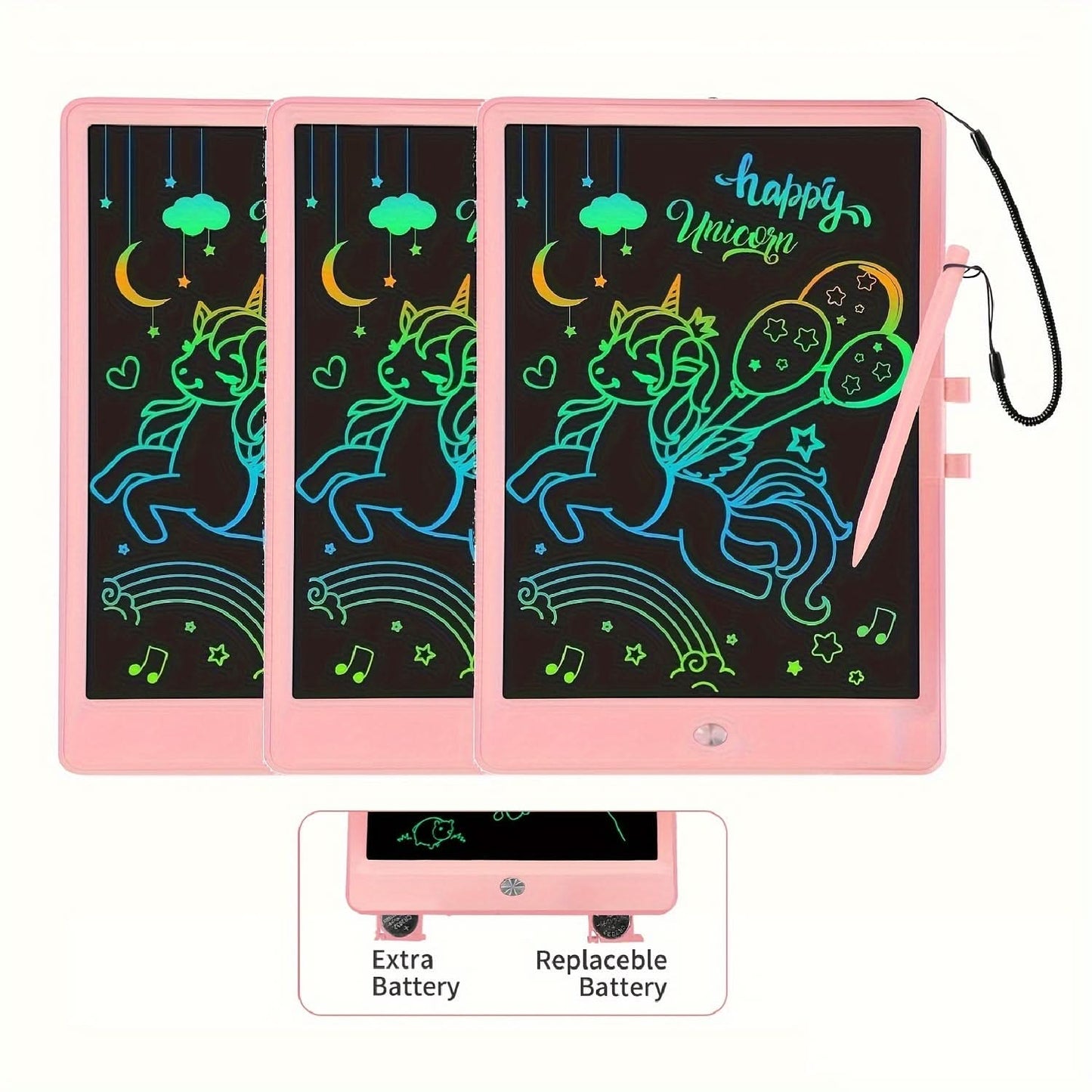 3-Pack 10-Inch LCD Writing Board for Kids – Erasable, Reusable