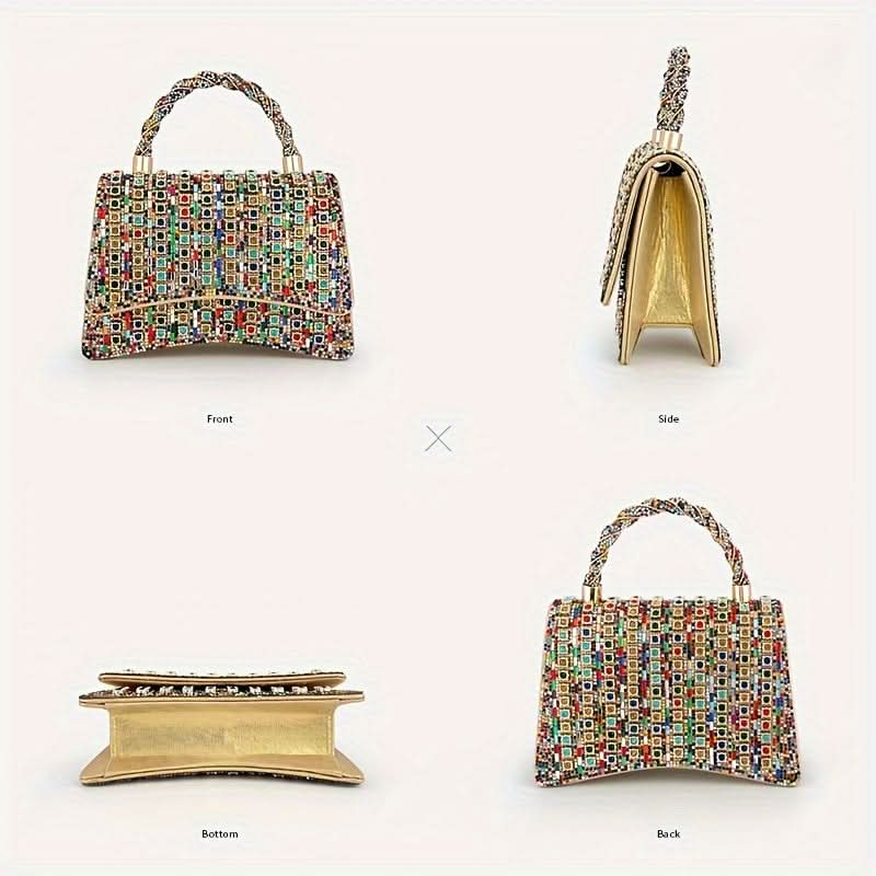 Multicolor PU Crossbody Clutch for Women