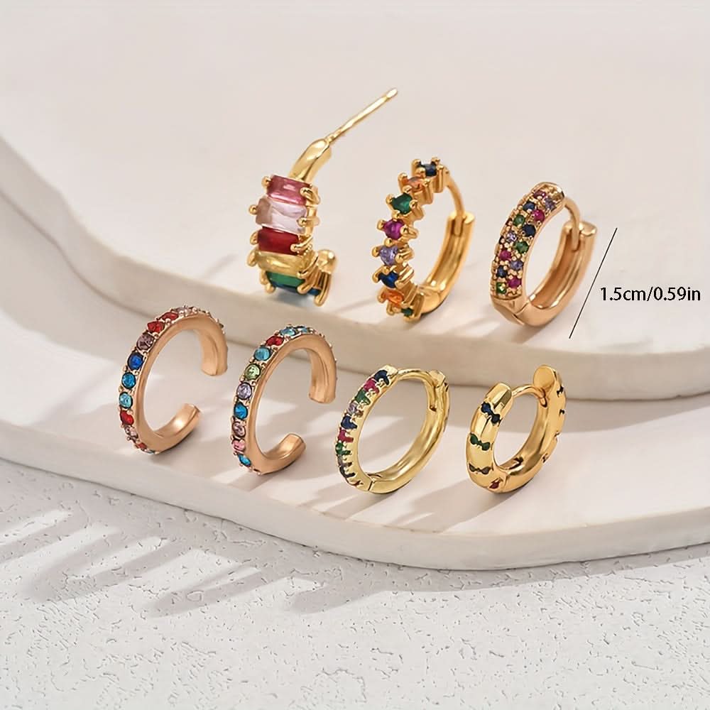 7-Piece Crystal Rhinestone Ear Cuff Set
