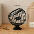 Sleek Metal Coffee Pod Holder – Stylish Iron Storage Basket for Snacks