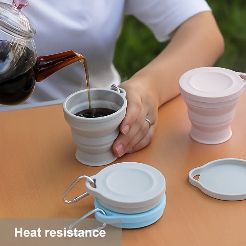 4-Piece Premium Silicone Collapsible Travel Cups
