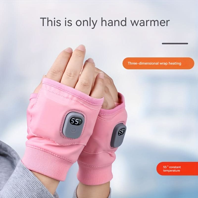 USB Heated Hand Warmer Gloves with 3-Level Control