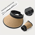 1-2pcs Summer Women's Sun Hat with Detachable Windproof Rope
