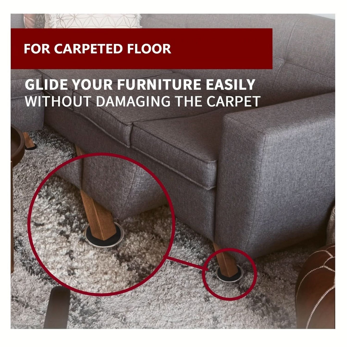 16-Piece Heavy-Duty Furniture Sliders