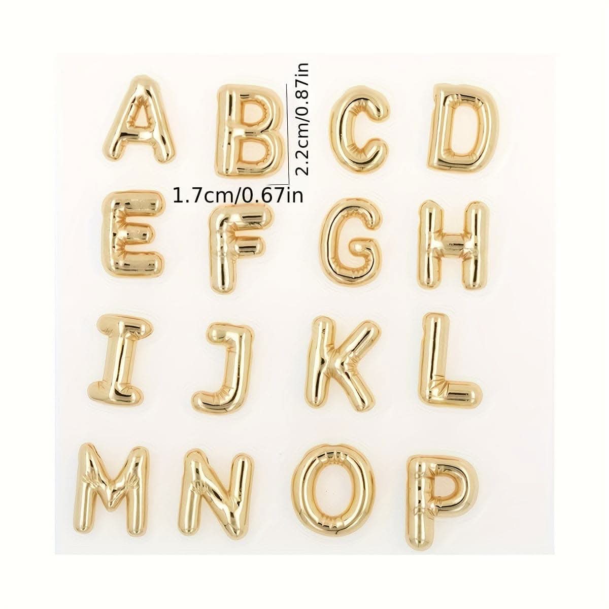 Chunky Golden Alphabet Balloon Pendant Necklace – Stainless Steel