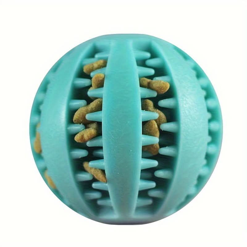 Interactive Rubber Dog Ball Toy – Chew, Dispense, and Clean Teeth