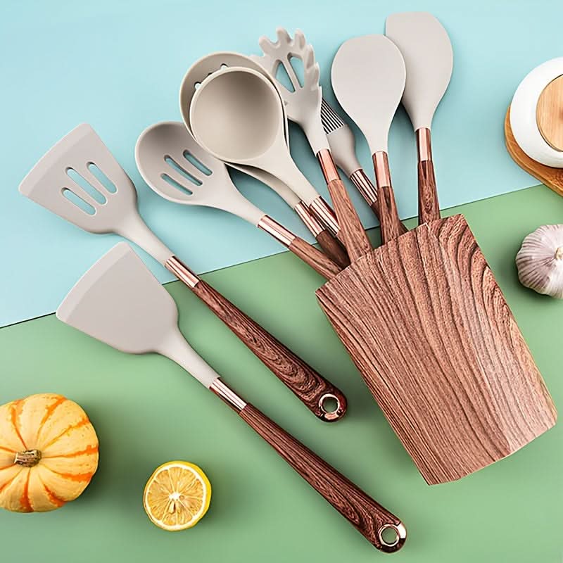 10-Piece Non-Stick Silicone Kitchen Utensils Set