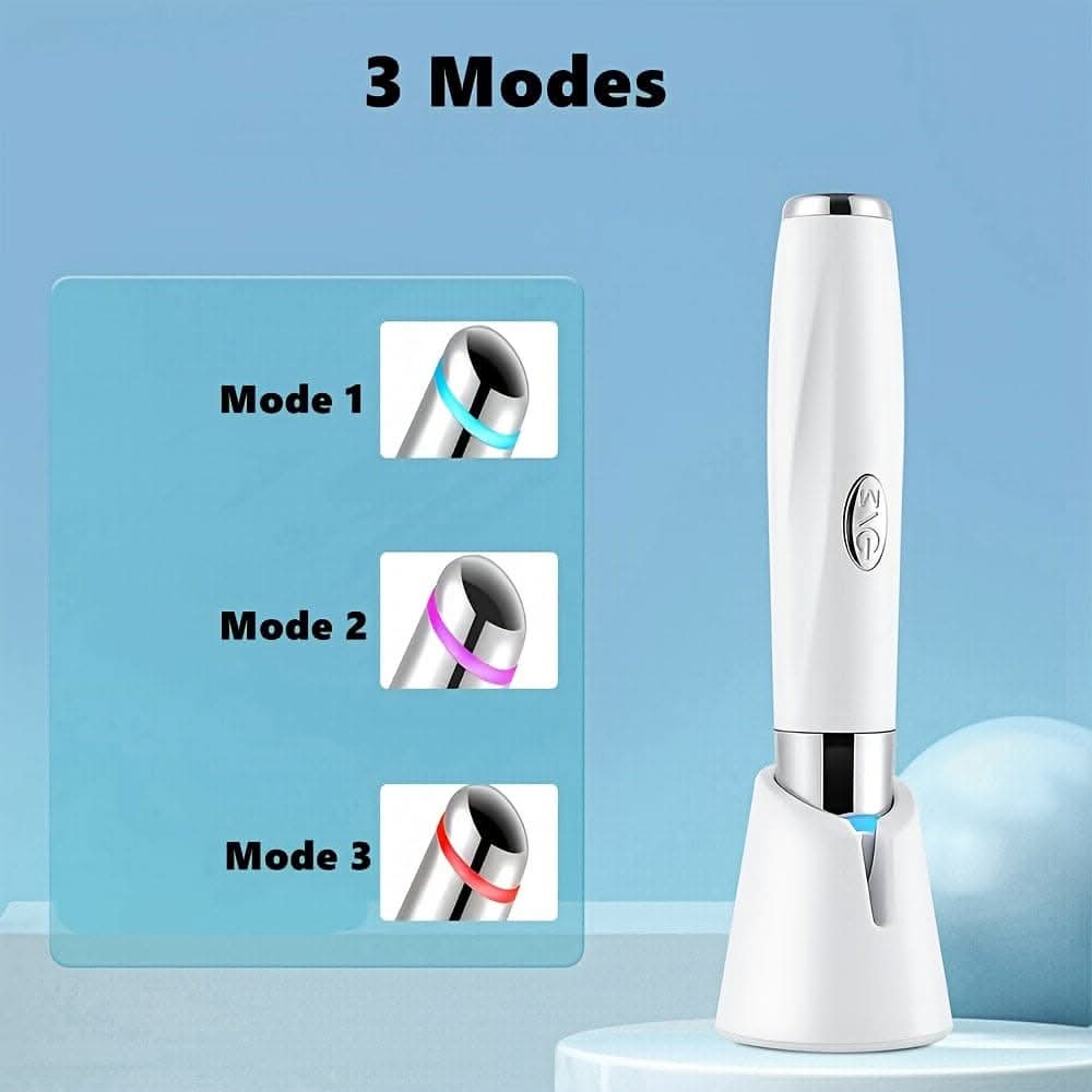 Rechargeable Eye Massager Wand – Heated Vibration Facial Tool for Skin Care