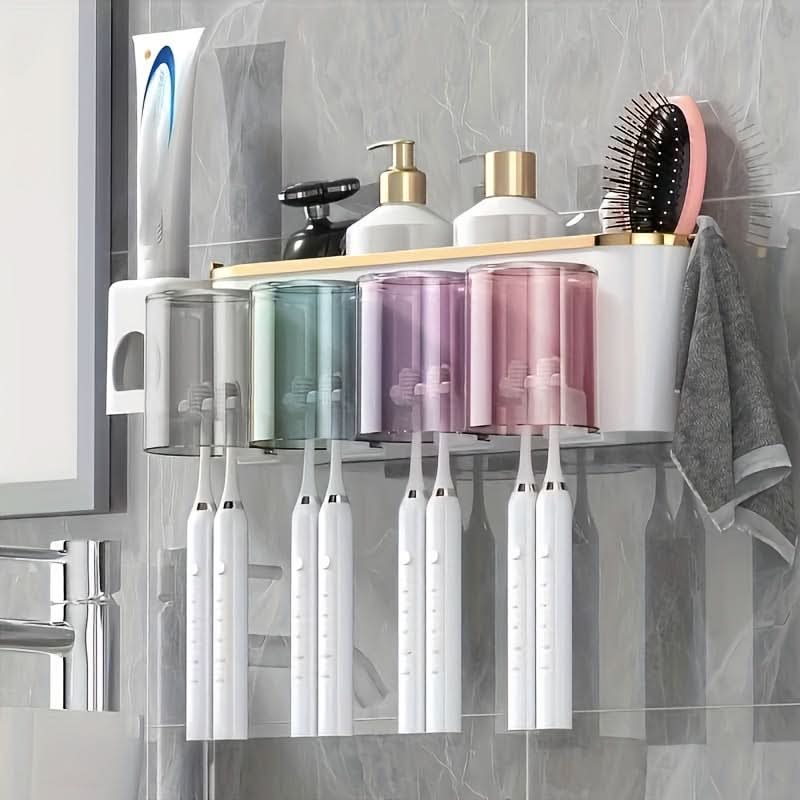 Deluxe Multifunctional Toothbrush Rack & Mug Holder