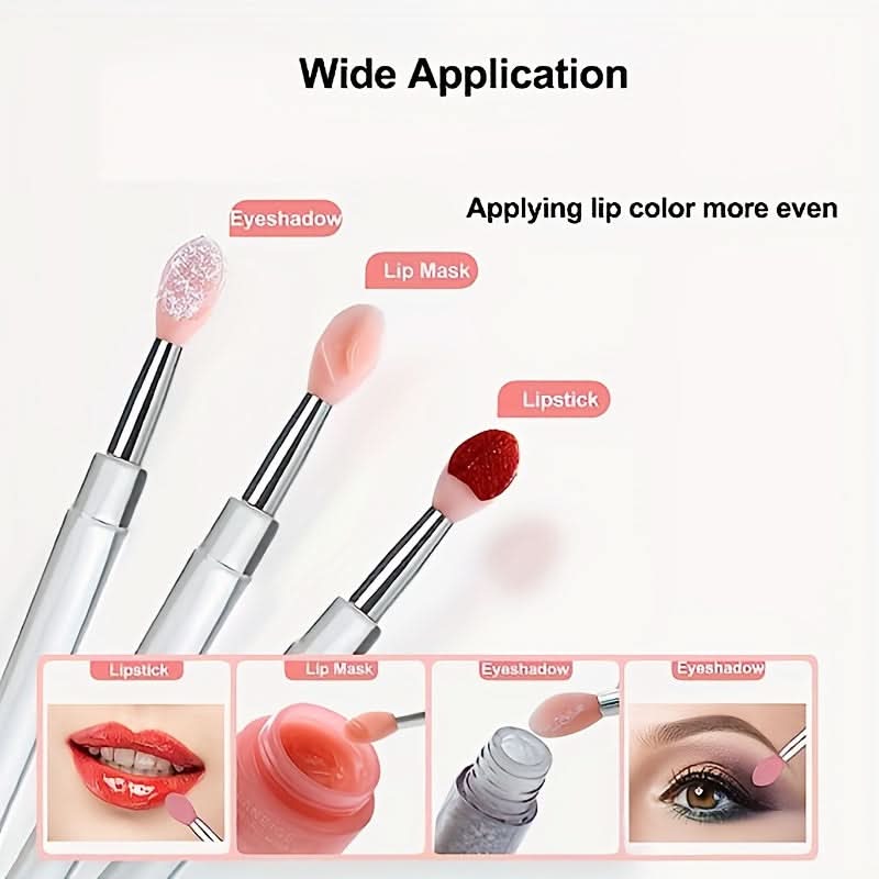 Reusable Silicone Lip Brush with Cap – Soft, Flexible, Hygienic, Travel-Friendly