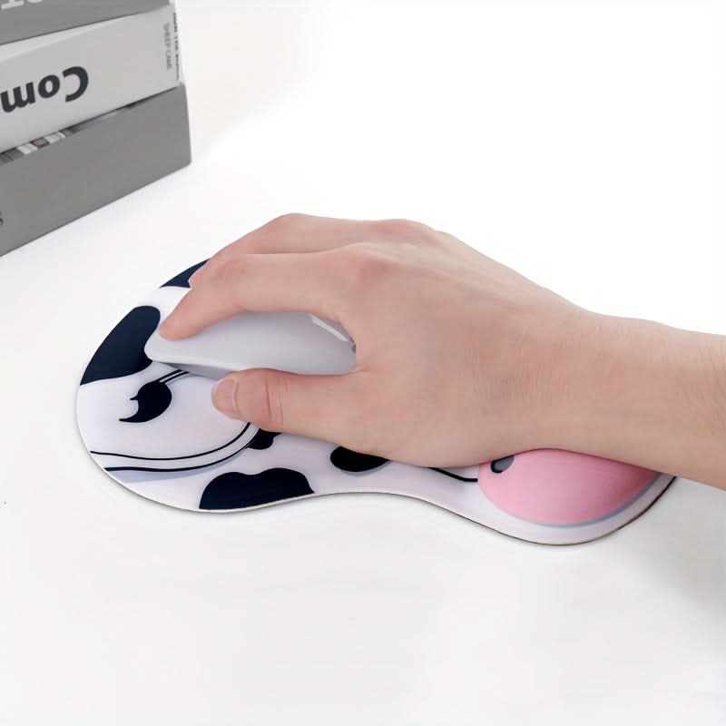 Ergonomic Cow Wrist Rest Mouse Pad – Soft Silicone