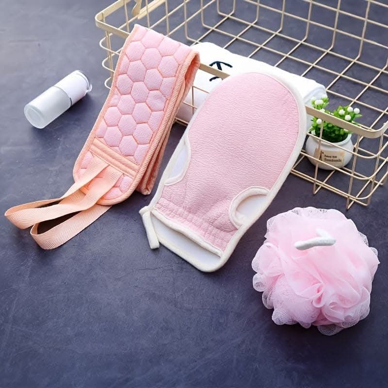 3-Piece Exfoliating Spa Bath Set – Smooth Skin