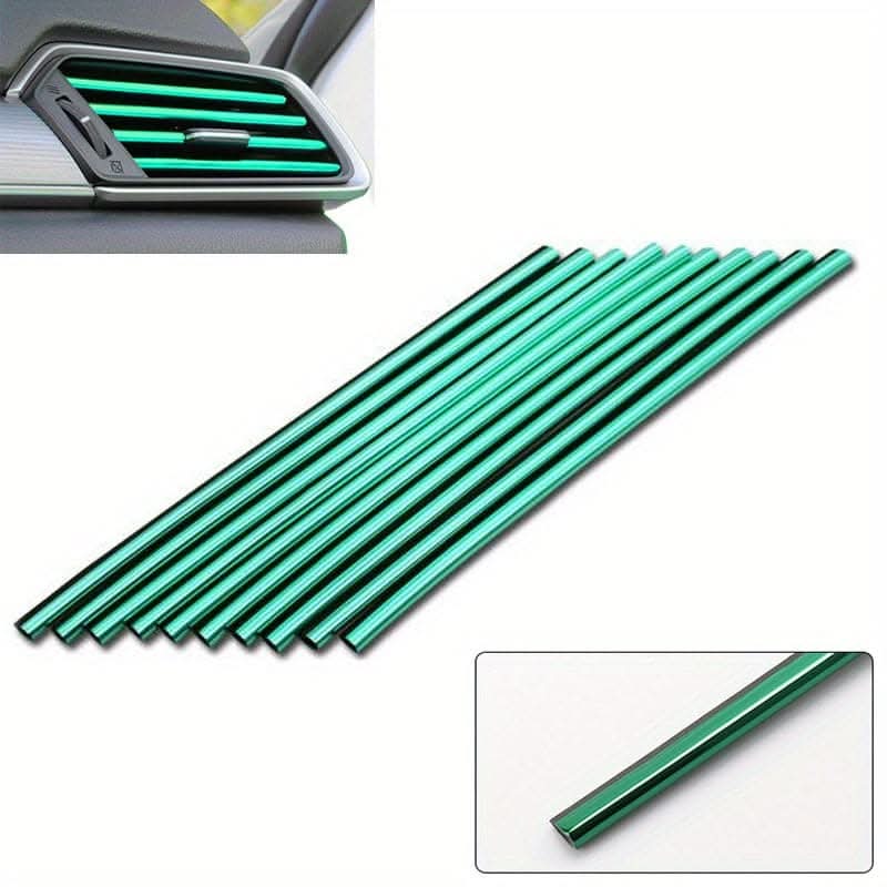 10-pcs. Car Air Vent Trim Strips – Outlet Molding for Interior Decoration