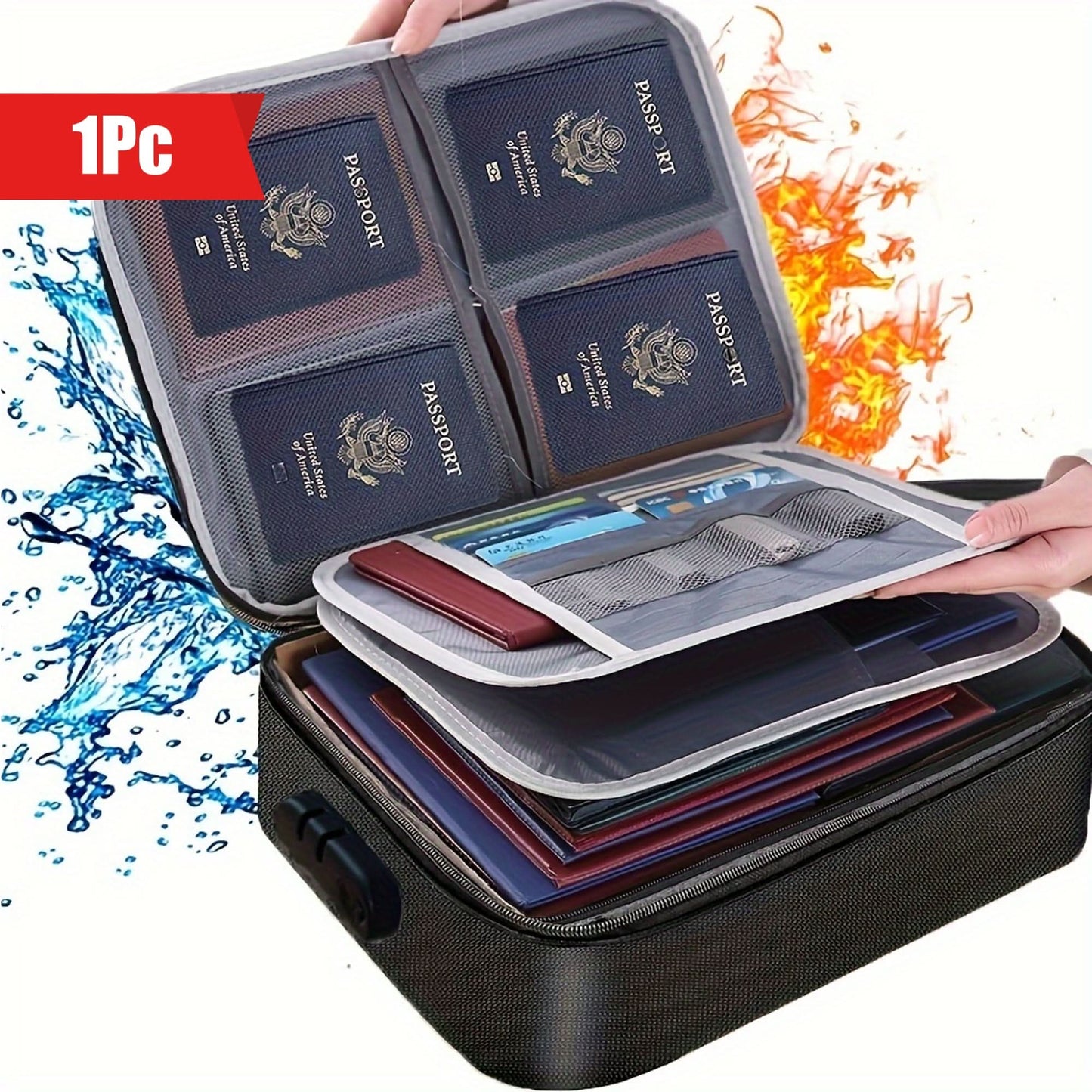 Secure Document Bag with Combination Lock