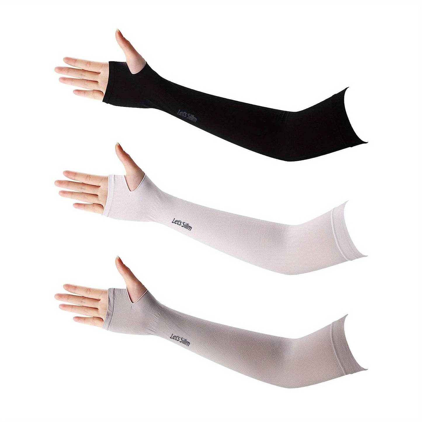 3 Pairs UV Protection Cooling Arm Sleeves