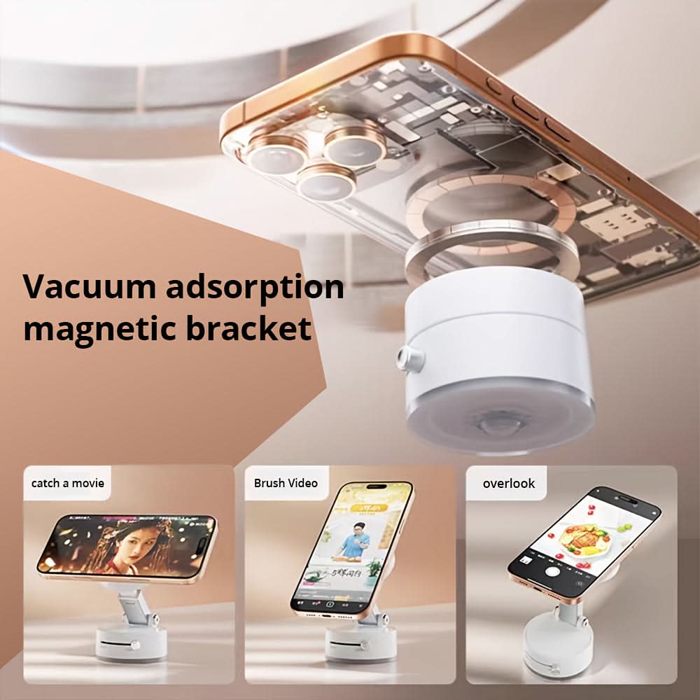 Magnetic Suction Phone Holder-Foldable Vacuum Mount