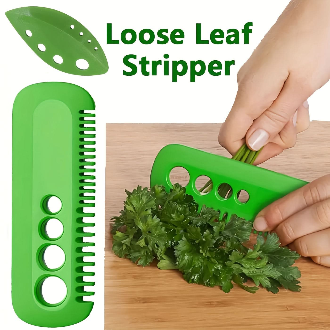 Multi-Herb Leaf Stripper Tool – ABS Kale & Herb Peeler for Basil