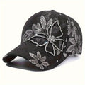 Women's Mesh Baseball Cap with Sequin Butterfly – Lightweight, Adjustable