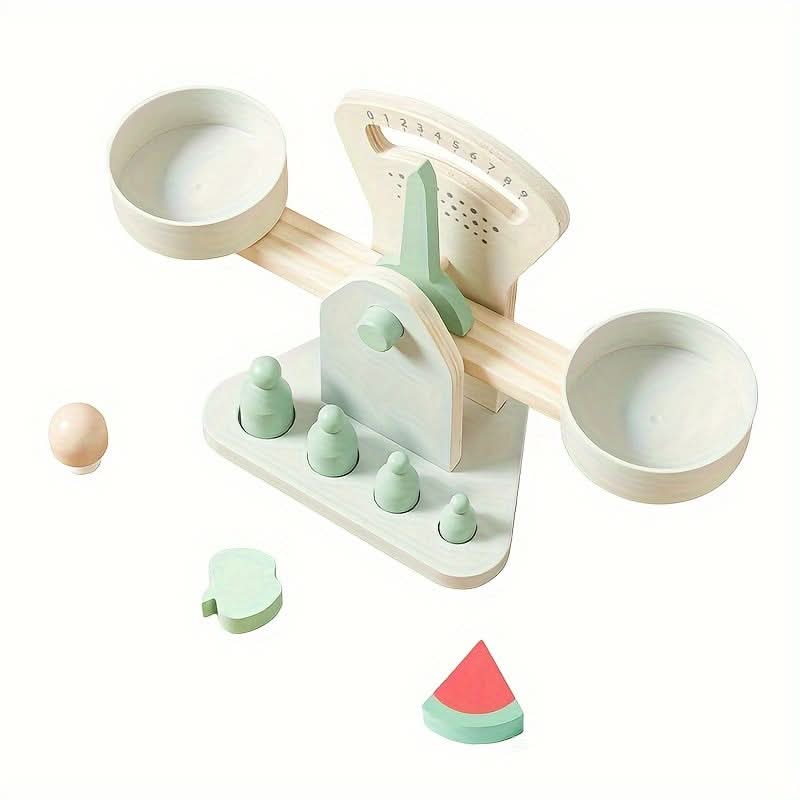 Wooden Balance Scale Toy – Educational Science Experiment Toy for Preschoolers