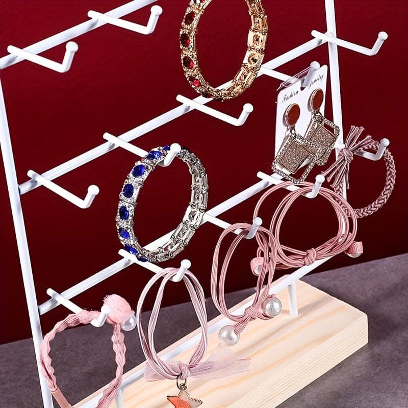15-Hook Crochet Earring Display Rack – Unique Jewelry Organizer
