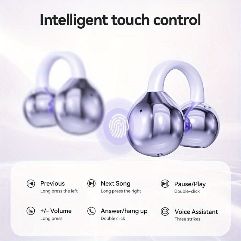 Wireless Earphones with High Fidelity Stereo Sound, LED Digital Display
