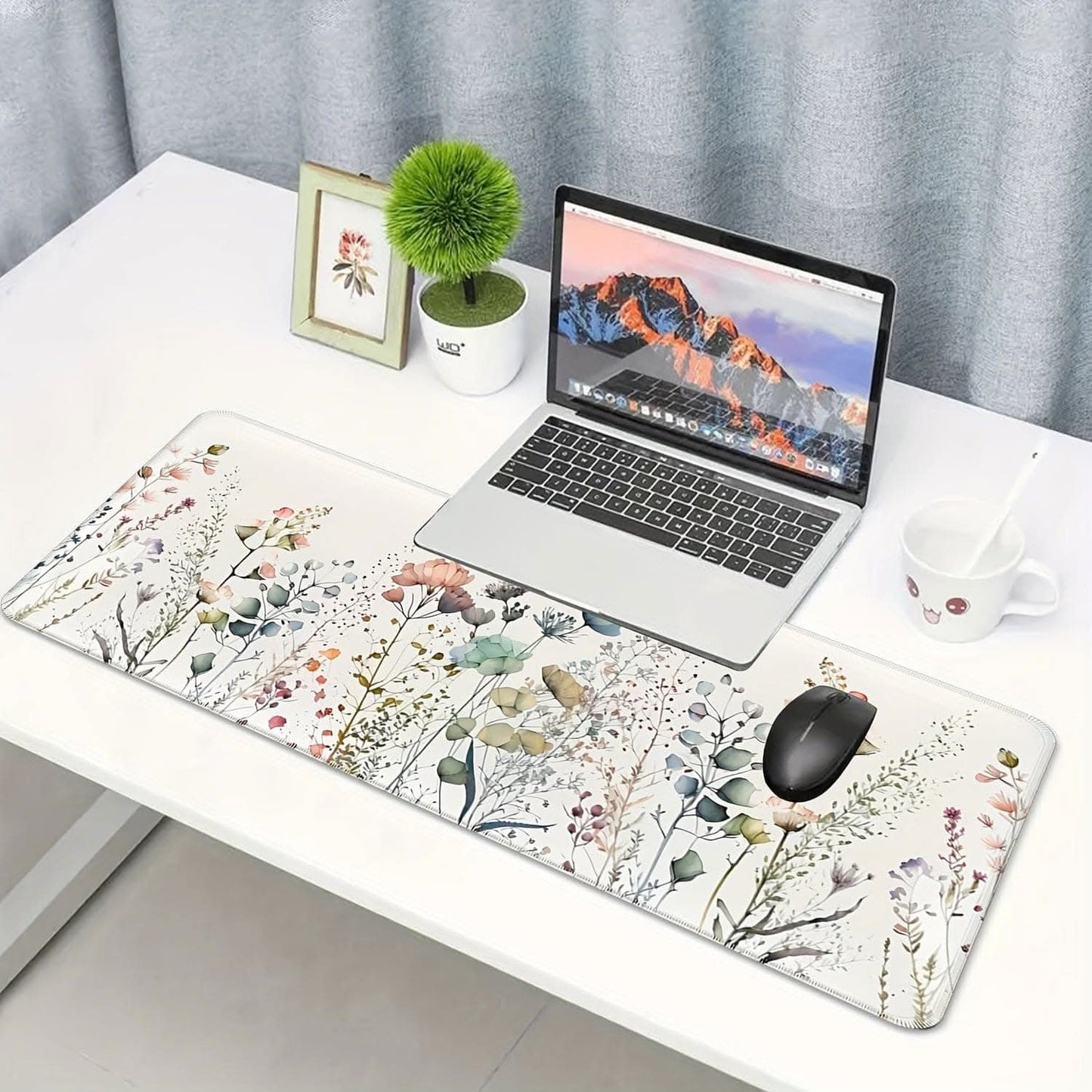 Floral Large Mouse Pad - Extended Desk Mat