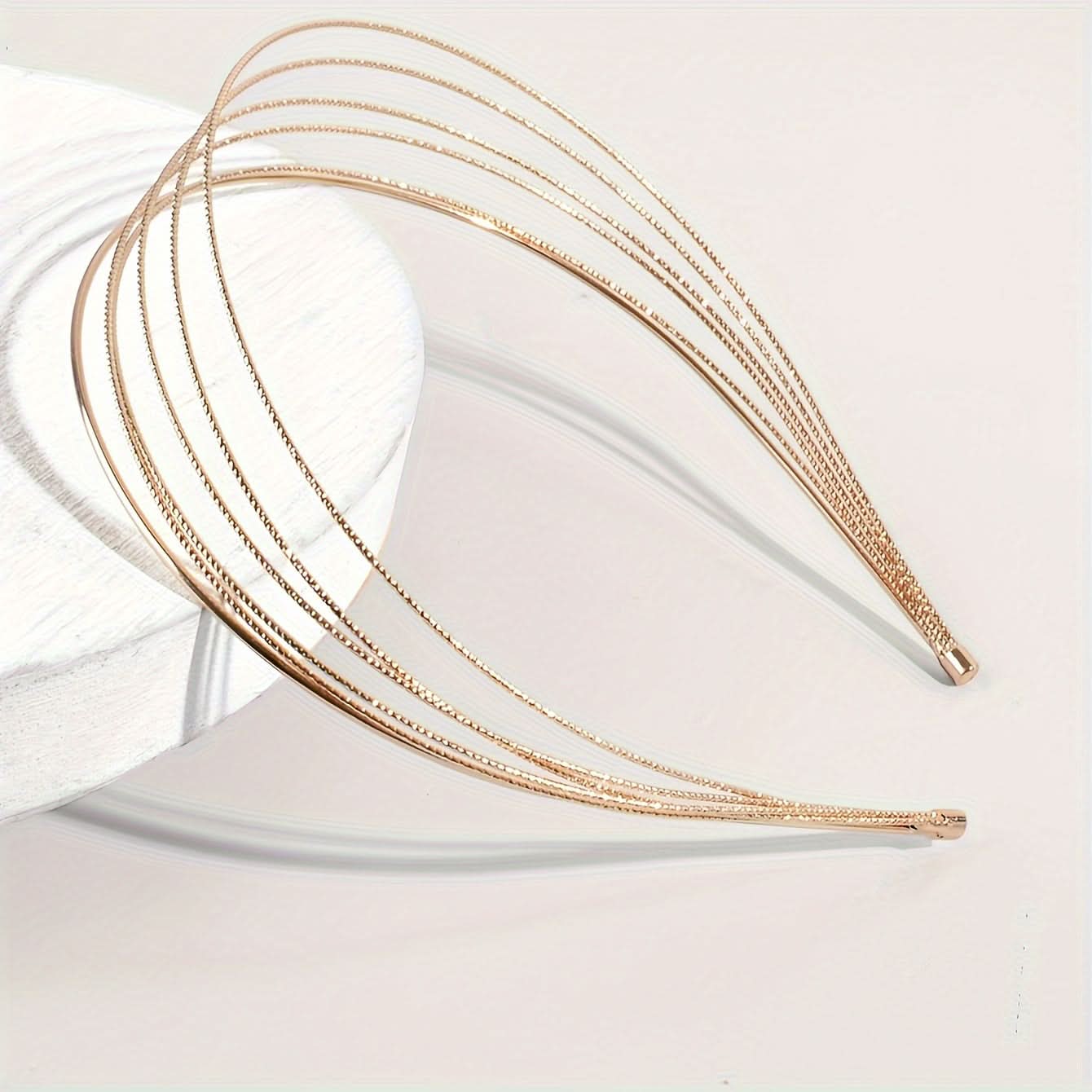Wide Brimmed Multi-Layer Trendy Headband - Non-Slip Hair Hoop for Women