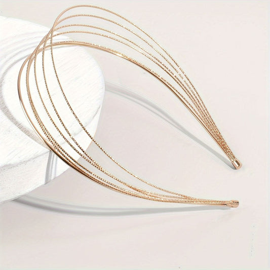 Wide Brimmed Multi-Layer Trendy Headband - Non-Slip Hair Hoop for Women
