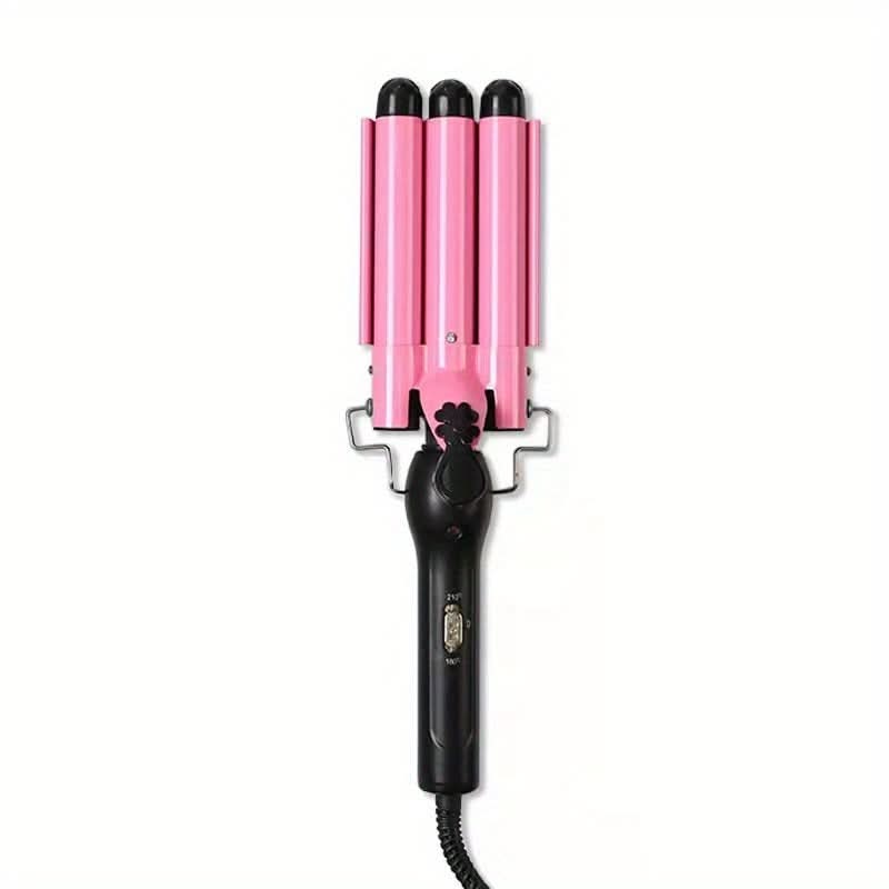 Water Ripple Hair Curler – Ceramic 3-Barrel Iron