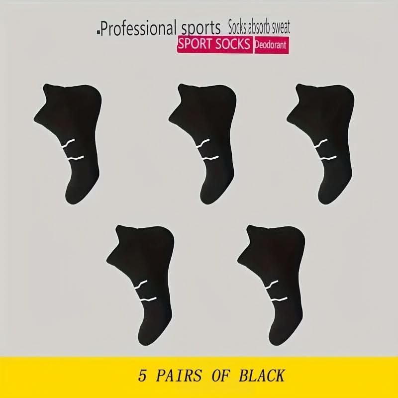 Pack of 5 pairs Quick-Dry Running Compression Socks