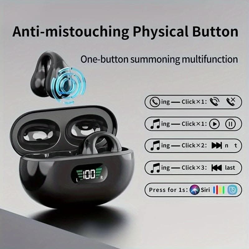 Open-Ear Clip Wireless Earplugs BT 5.3