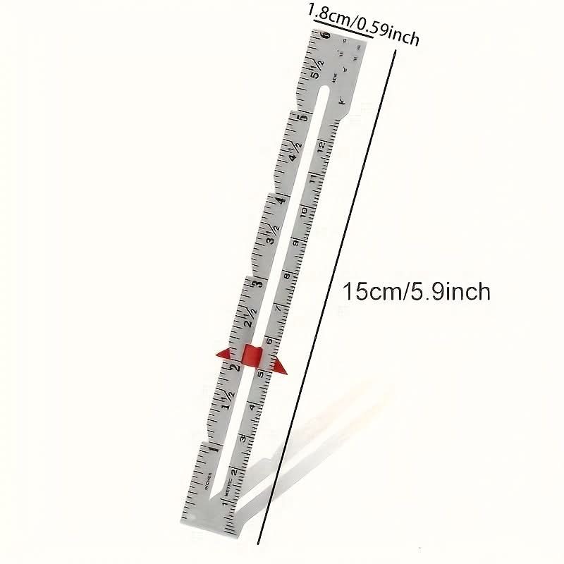 Versatile Metal Sewing Gauge for Precision Measuring