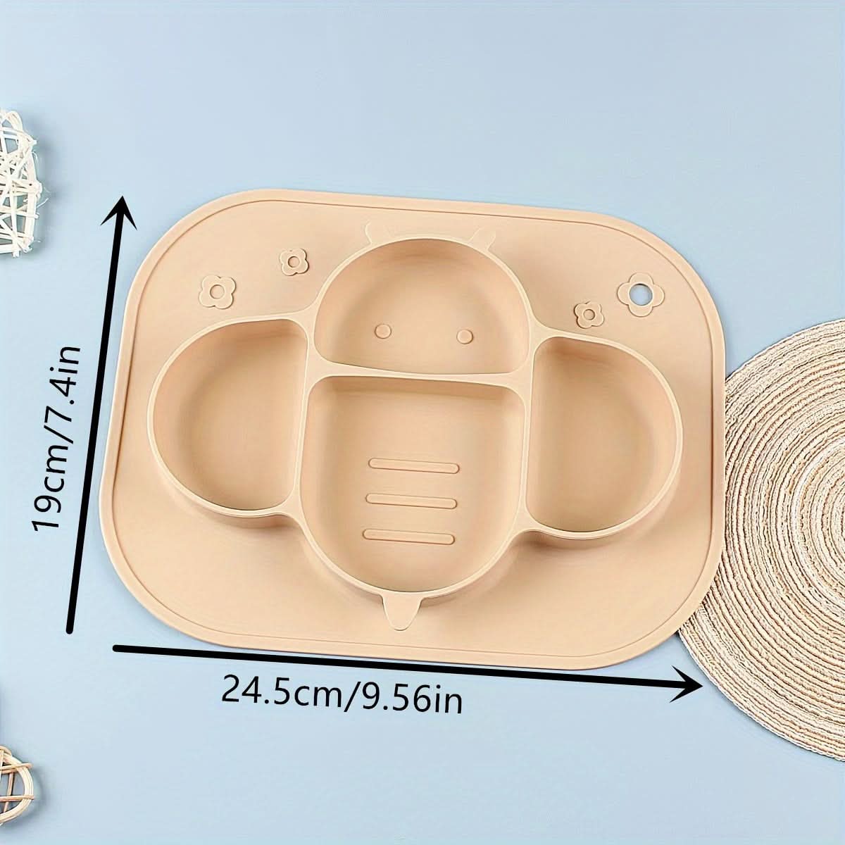 Food-Grade Bee Silicone Kids Dinner Plate