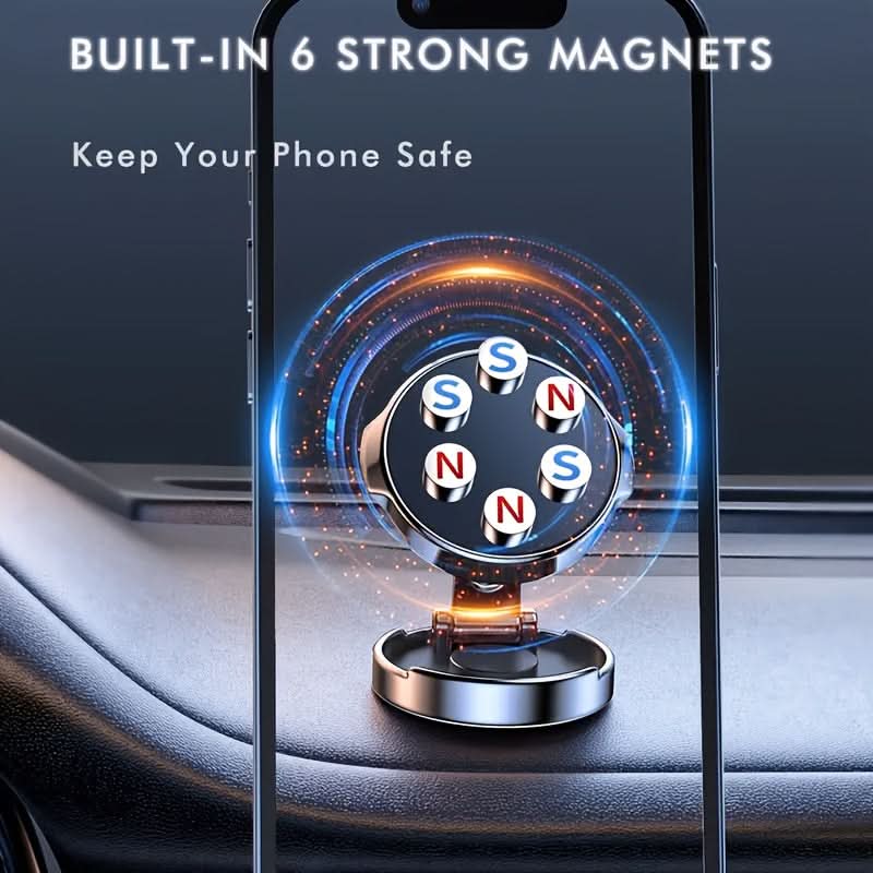 Magnetic Car Phone Mount with 360° Rotation