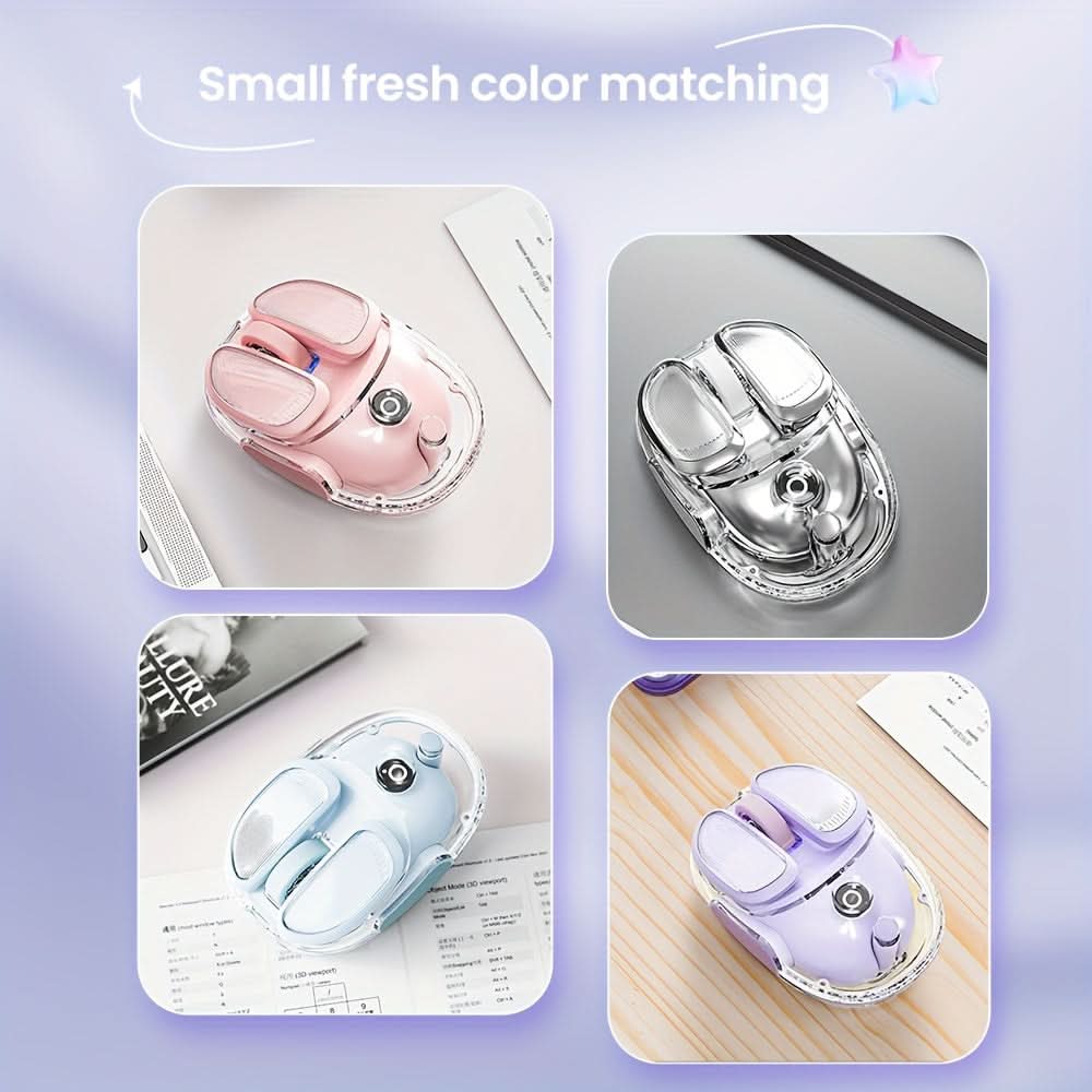 Rechargeable Wireless Mini Mouse with 4800 DPI- LED Backlit